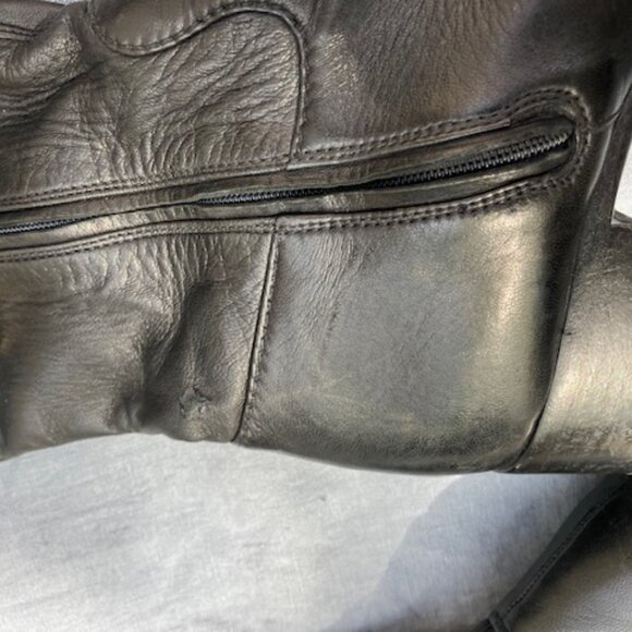 Black PRADA Thigh-High Over the Knee Leather Flat Boots - Picture 8 of 10